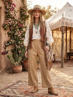 La Miel Tan Cargo Pants Small High Rise Elastic Waist Utility Tan